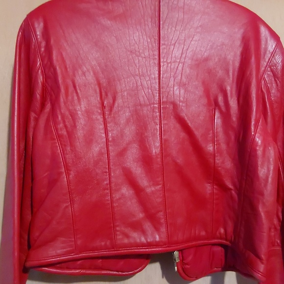 LIZ WEAR WOMEN'S LEATHER JACKET  S - Picture 6 of 8
